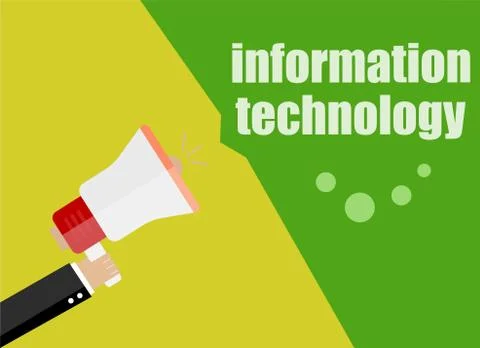 Information technology. Flat design business concept Digital marketing busine Stock Illustration