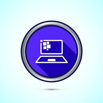 Information technology icon design illustration. Digital tech icon, Blue Sh.. Stock Illustration