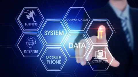 INFORMATION TECHNOLOGY Illustrazione stock