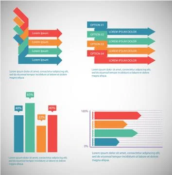 Information Technology, Info Graphic elements, editable vector illustration Stock Illustration