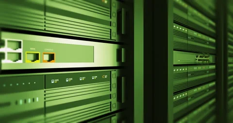 Information technology infrastructure with network hardware equipment. Stock Footage 329487356