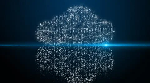 Information technology of internet of things IOT big data cloud computing  Illustrazione stock