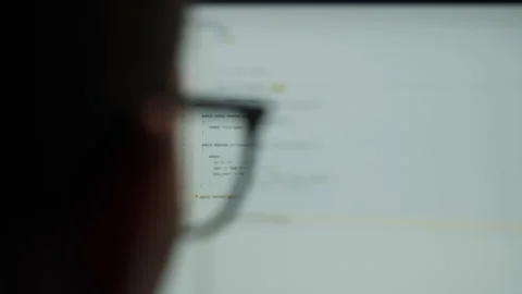 Information technology, IT business. Programmer developing new application Stock Footage 203834884