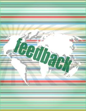 Information technology IT concept: words Feedback on screen Stock Illustration