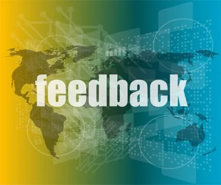 Information technology IT concept: words Feedback on screen Stock Illustration