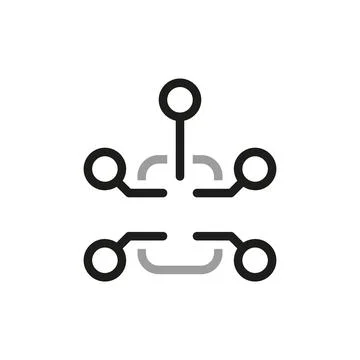 Information technology line icons. UI icon in a flat design. Thin outline ico Illustrazione stock