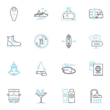 Information technology linear icons set. Coding, Encryption, Cybersecurity Stock-Illustration