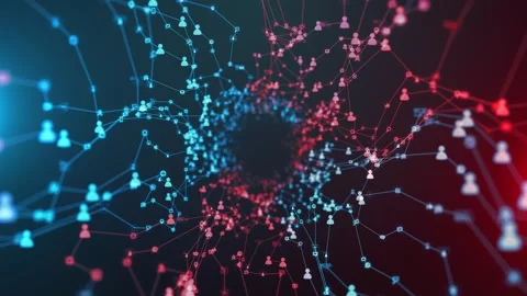 Information technology networks displaying global communication systems Stock Footage 315485733