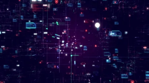 Information Technology, The Power of Connectivity, animation render Stock Footage 249778678