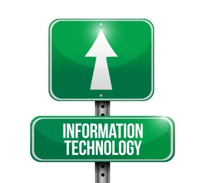 Information technology road sign illustrations 스톡 일러스트