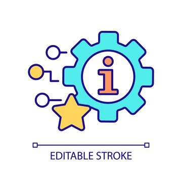 Information technology setup RGB color icon Stock Illustration