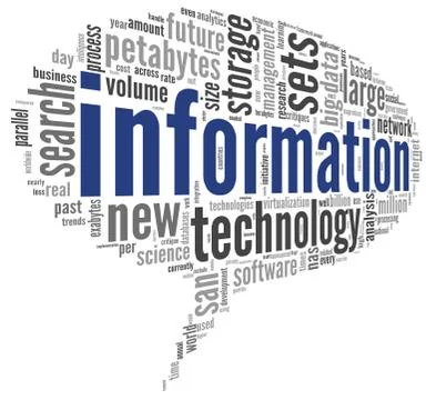 Information technology in tag cloud Stock Illustration