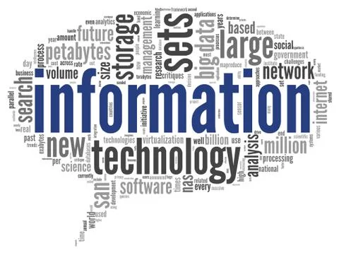 Information technology in tag cloud Stock Illustration