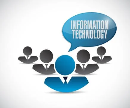 Information technology teamwork sign concept Stock Illustration
