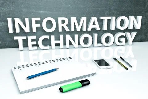 Information Technology text concept Stock Illustration