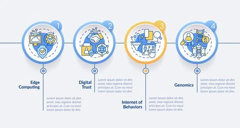 Information technology trends circle infographic template Stock Illustration