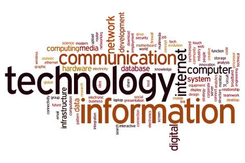 Information technology word cloud 스톡 일러스트