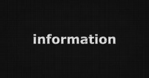 INFORMATION text on board Illustrazione stock