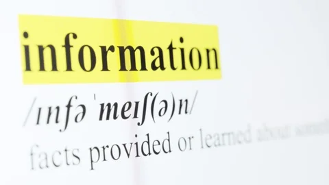 Information Text Macro Shot Highlighted in Yellow Color On Computer Screen Stock Footage 123224318
