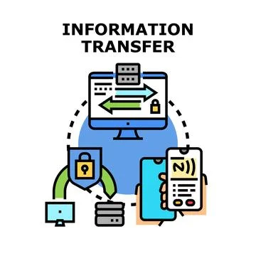 Information transfer technology for secure data exchange Stock Illustration