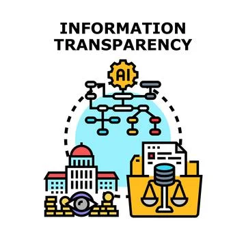 Information transparency concept illustrating data governance and accountab.. Stock Illustration