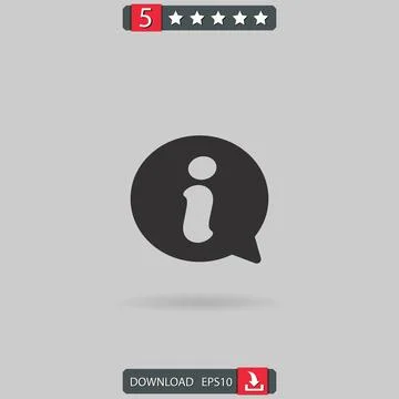 Information vector icon Illustrazione stock