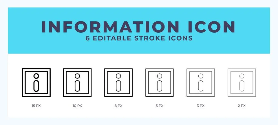 Information vector icon for web and app. Editable stroke vector illustration Stock Illustration