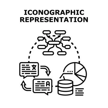 Information visualization and data analysis concept Stock Illustration