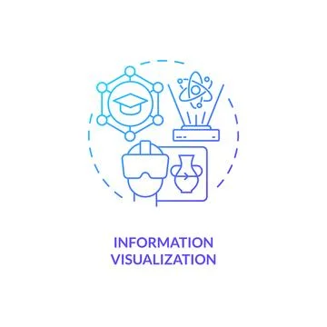 Information visualization gradient concept icon Stock Illustration