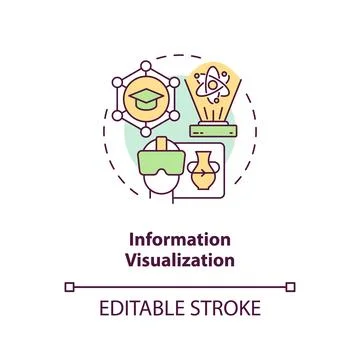Information visualization multicolor concept icon 스톡 일러스트