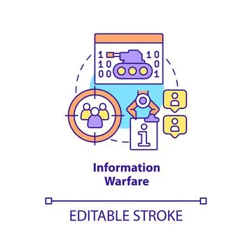 Information warfare concept icon Stock Illustration