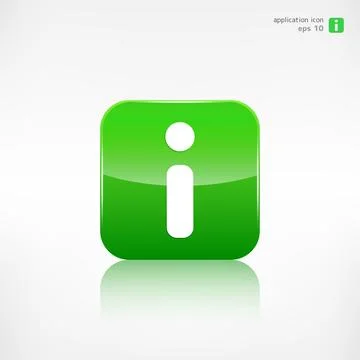Information web icon. Application button. Illustrazione stock