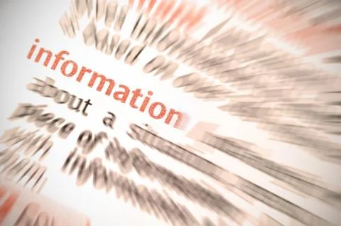 Information word Stockfoto's