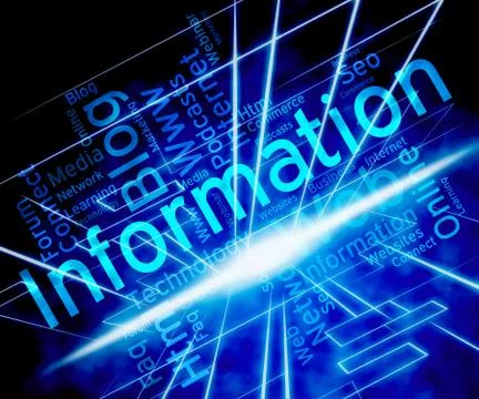 Information Word Represents Wordcloud Support And Answer Stock Illustration