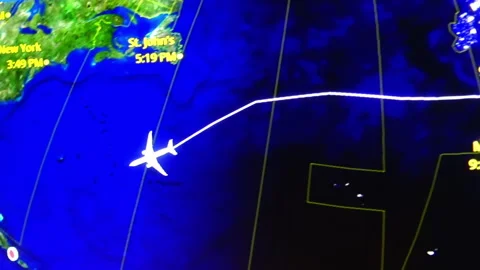 Informational display about flight at relation Paris, France to Punta Cana. Video stock 233295169