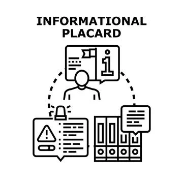 Informational placard concept presenting data and important messages Stock Illustration