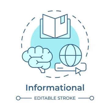 Informational soft blue concept icon Stock Illustration