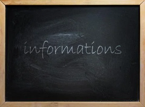 Informations Text On School Board Stock Photos