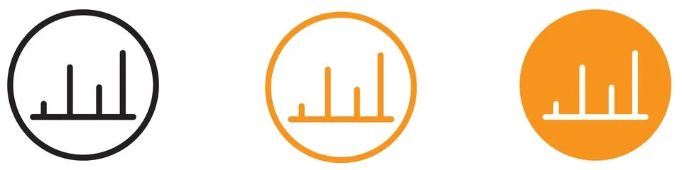 Informative Chart Icon for Data Analysis, Business Presentations, and Finan.. Stock Illustration