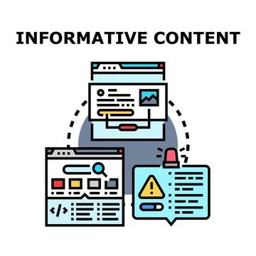 Informative content management for web communication messaging Stock-Illustration