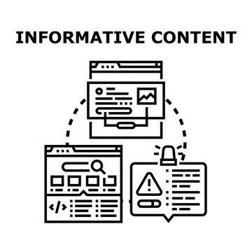 Informative content management for web communication messaging Stock Illustration