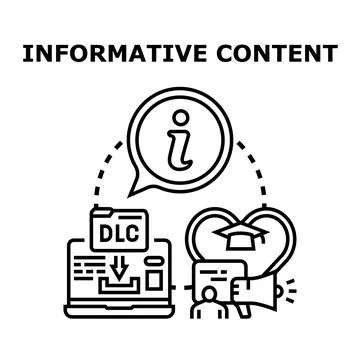 Informative content sharing, education, and digital learning Stock Illustration