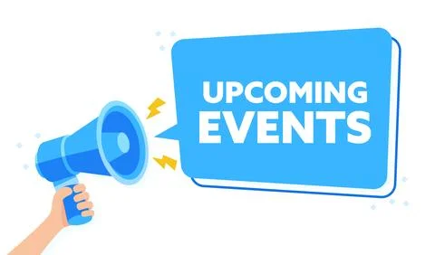 Informative Vector Illustration of Hand Holding Megaphone to Announce Upcoming Stock-Illustration