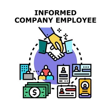 Informed company employee onboarding process vector concept Stock Illustration
