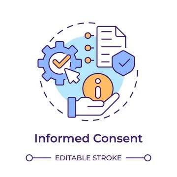 Informed consent multi color concept icon Stock Illustration