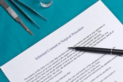 Informed surgery consent Stock Photos