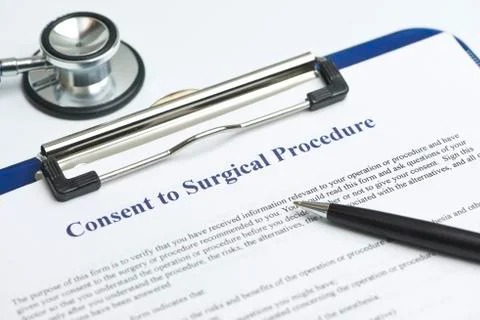 Informed surgery consent Stock Photos