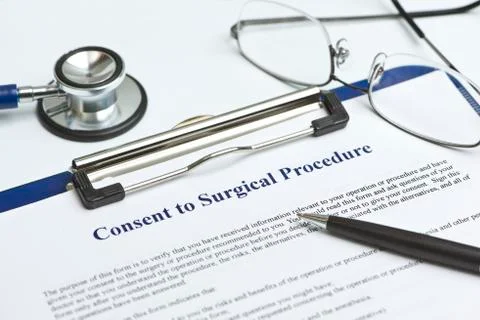 Informed surgery consent Stock Photos