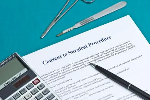 Informed surgery consent Stock Photos