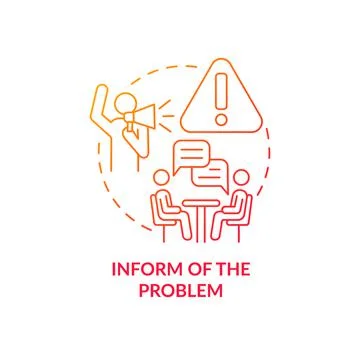 Informing about problem concept icon イラスト素材